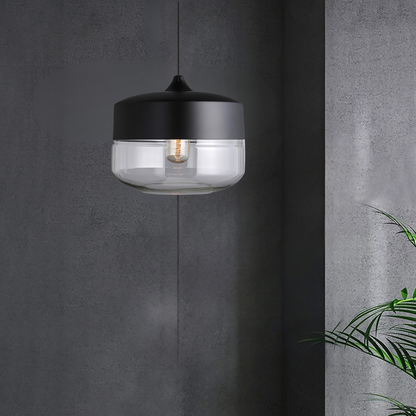 Pendant Lights: Metal & Glass Ceiling Fixture