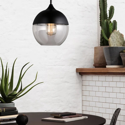 Pendant Lights: Metal & Glass Ceiling Fixture