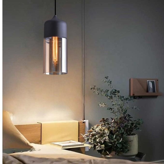 Pendant Lights: Metal & Glass Ceiling Fixture