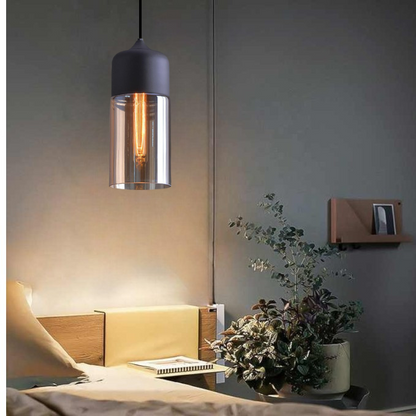 Pendant Lights: Metal & Glass Ceiling Fixture