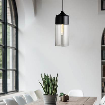 Pendant Lights: Metal & Glass Ceiling Fixture