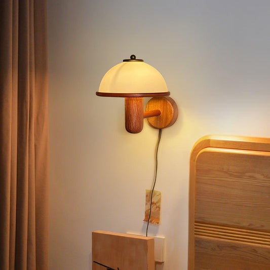 Wall Lamp with Mushroom Wood Design
 - lampzlondon