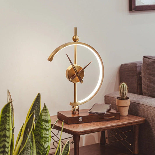 Luxury Lamp Clock with Charger by NagoyaLight™
 - lampzlondon