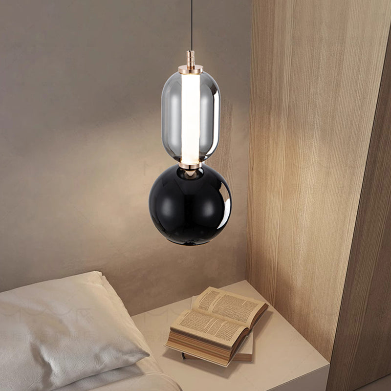 Modern Iron and Glass Hanging Lamp