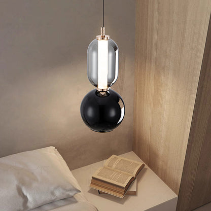 Modern Iron and Glass Hanging Lamp