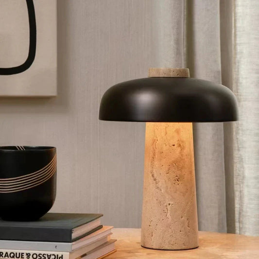 Table Lamp Made of Natural Travertine
 - lampzlondon