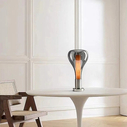 Table Lamp with Lava Art Design