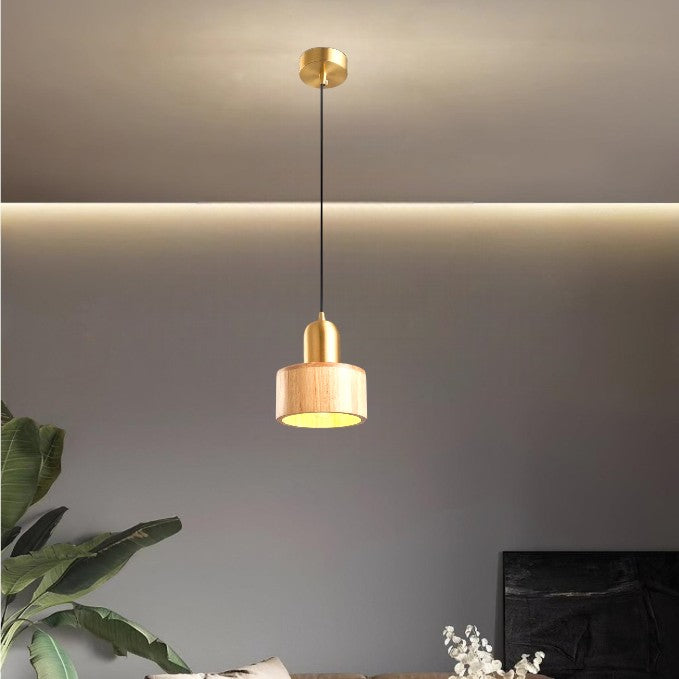 Japanese Style Cylinder Hanging Lamp