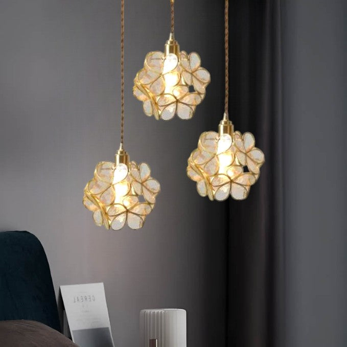 Nordic Glass Petal Hanging Lamp