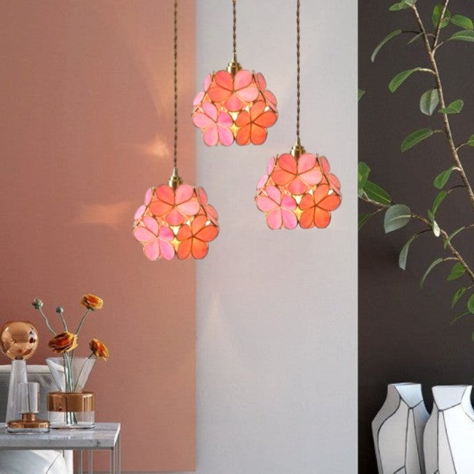 Nordic Glass Petal Hanging Lamp