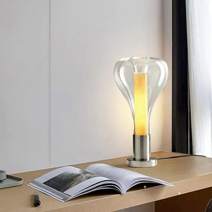 Table Lamp with Lava Art Design
